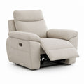 Fauteuil relax inclinable manuel beige en polyester 94 x 99 x 103 cm