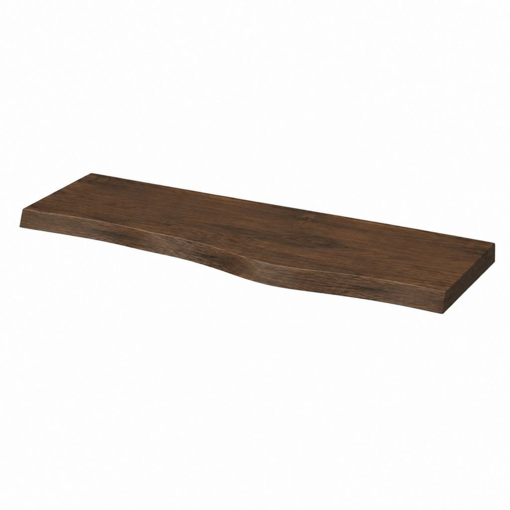 Étagère murale rectangulaire marron foncé en panneau de particules 80 x 20 x 3.8 cm